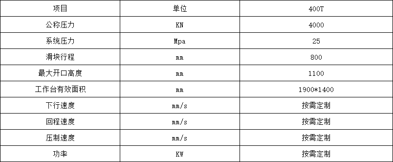 400噸復合板材多層熱壓機技術參數(shù) 400噸復合板材多層熱壓機技術參數(shù)